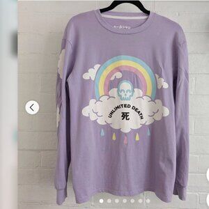 Men's/Unisex Cool Shirtz Unlimited Death Long Sleeve Tee, Size XL, Lilac